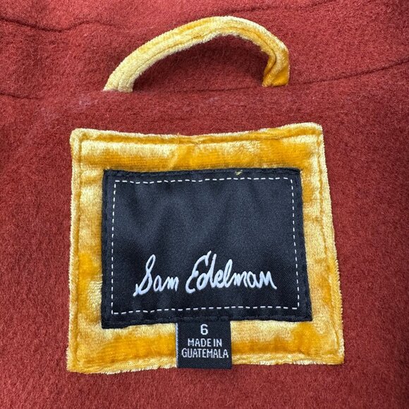 Sam Edelman Womens Trench Coat Size 6 Wool Blend Cinnamon Spice Fall Wardrobe - Picture 4 of 8